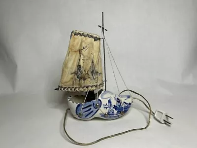 Antique Delft Sailboat Lamp • $22