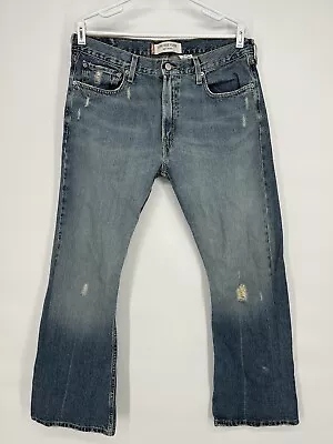 Levi’s Jeans Mens 36x30 Blue Distressed 563 Low Rise Flare Denim • $13.50