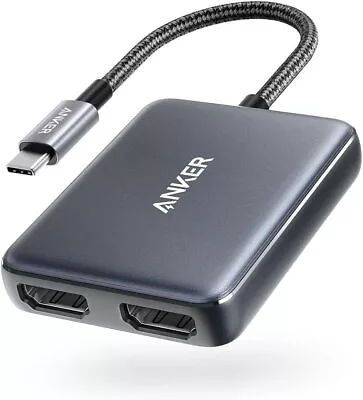 Anker USB C To Dual HDMI Adapter Dual 4K Display Hub Portable For MacBook/iPad • $15.99