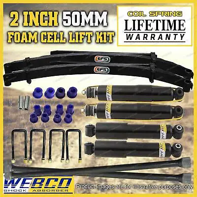 2  Lift Kit Foam Cells Shocks Raw Torsion Bar EFS Leaf For Holden Rodeo RA • $1095