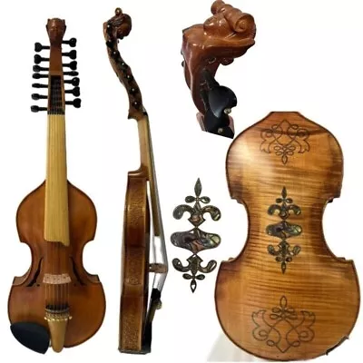 Professional Master 7×7 Strings 16  Viola D'Amore Carved Angel ScrollViol • $1169.10