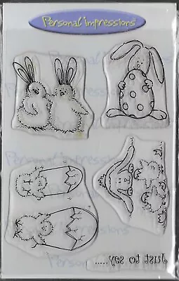 Personal Impressions. Easter Bunnies & Chicks. Stamp Set.Lindsay Mason. Stamping • £5