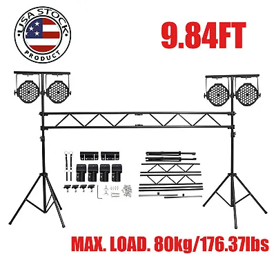 $199.36 • Buy 9.84FT Portable Triangle DJ Lighting Truss/Stand W/ T-Bar Trussing Stage System 
