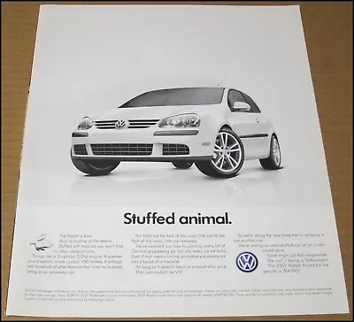 2007 Volkswagen Rabbit Print Ad 10 X12  Car Automobile Advertisement Vintage VW • $12.99