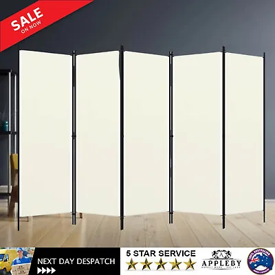 5 Panel Room Divider Folding Privacy Screen Separator Stand Home Decor Partition • $76.44