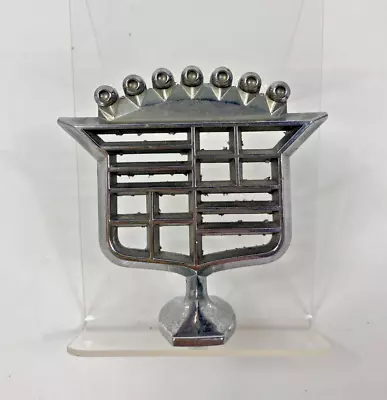 Vintage Cadillac Deville Skeleton Hood Chrome Ornament Emblem 1977 - 1992 • $33.99