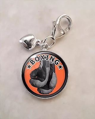 925 Sterling Silver Charm Boxing Gloves Pugilism  MMA Martial Arts • $36.50