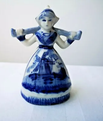 £14.99 • Buy Delft Pottery Holland Dutch Blue & White Ornament Milk Maid Wind Mill