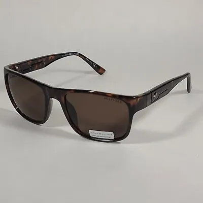 Tommy Hilfiger Wilson MP OM563 Rectangular Sunglasses Brown Tortoise Brown Lens • $49.99