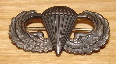 Sterling WWII US Army Airborne Paratrooper Jump Wings - Sterling Pin Back • $44.99