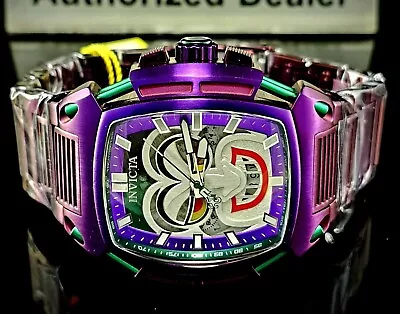 Invicta Men 53mm LIMITED Ed DC Comics Diablo Tonneau JOKER Chrono Bracelet Watch • $109.99