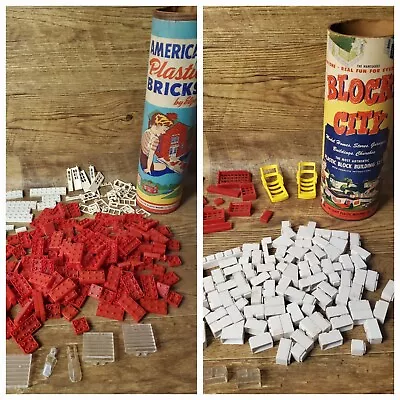 Vintage Plastic Block LOT. American Plastic Bricks By Elgo 715  Block City B300 • $17.95