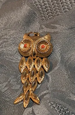 Avon Vintage Moving Owl Gold-Plated Pendant Necklace No Chain • $7.95
