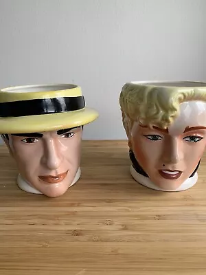 Disney 1990 Dick Tracy Madonna Breathless Mahoney Figural Mugs Vintage • £20