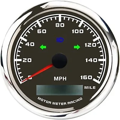 W PRO 85mm 3-3/8  GPS Speedometer 160 MPH Turn Signal High Beam Car Truck Harley • $56.69