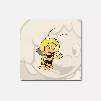Maya The Bee Cartoon 4'' X 4'' Square Wooden Coaster • $6.30