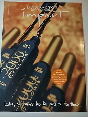 Max Factor Vintage 1990s Print Advertisement 2000 Calorie Impact Cosmetics  • $7.90