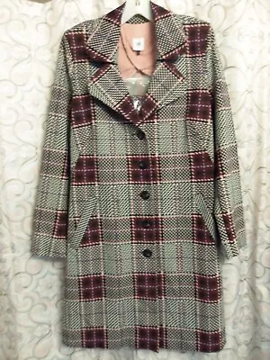 NWT-Cabi Size Large Sovereign Plaid Belted Trench Coat • $34