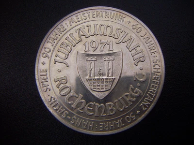 $29.99 • Buy 1971 Germany Deutschland 1971 Jubilaums Jahr Rochenburg Silver Medal Rare !!