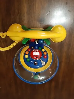 M&M Candy Dish Landline Telephone - Animated Voices Yellow Blue- No Phone Cord • $59