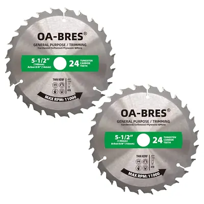 5-1/2 Inch 24 Tooth ATB General Purpose And Trimming Saw Blade Cordless Trim Sa • $20.31