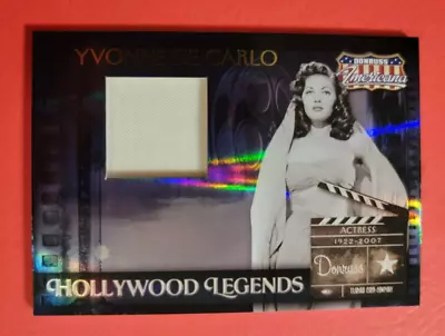 YVONNE DECARLO WORN RELIC CARD #d155/350 2007 AMERICANA HOLLYWOOD LILY MUNSTERS • $39.95