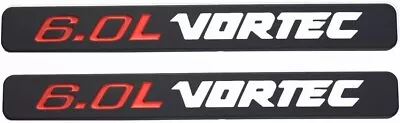 2pc 6.0L VORTEC Badge Emblem For 1500 2500 3500 GMC Silverado Sierra Truck White • $13.99