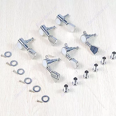 6Pro Chrome Guitar String Tuning Keys Pegs Tuners Machine Heads For Gibson 3R+3L • $21.65