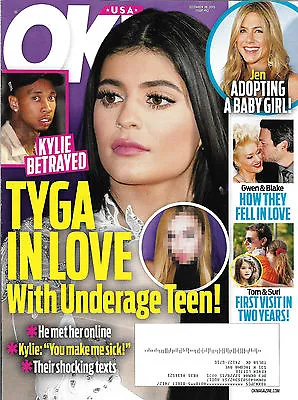 OK! Magazine December 28 2015 Kylie Jenner Tyga Jennifer Aniston Ryan Gosling • £16.09