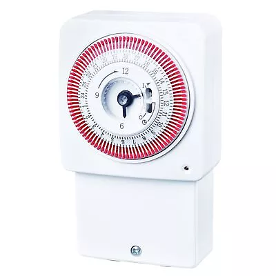 Masterplug Energy Saving 24-Hour Immersion Heater Segment Timer Whitered • £17.98