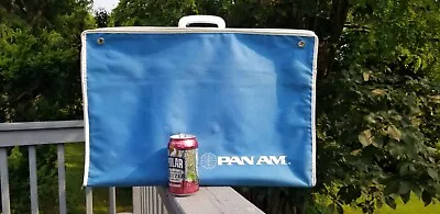 VTG 1970'S UNUSUAL Zipper FOLDING SUITCASE  Pan Am Airlines PAA  Bag  Never Used • $65