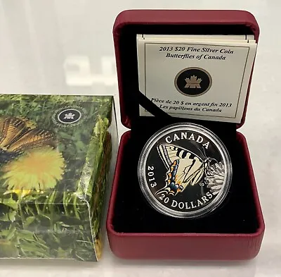 2013 Canada $20 Fine Silver Coin Butterflies Of Canada Tiger Swallowtail • $58.49