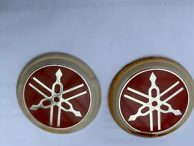 YAMAHA  YA1 YA2 YA3 GENUINE 45mm TUNING FORK RED / WHITE BADGE  EMBLEM 1954-1963 • £595