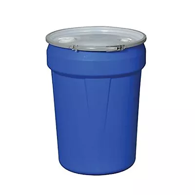 Eagle 30 Gallon Lab Pack Drum With Metal Band And Plastic Lid With Bungs Blue... • $84.17