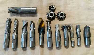 Machinist Assorted Lot Of 12 Lathe Cutting Tools Single End Mills & Blades Used • $20.77
