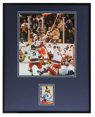 Mike Eruzione Signed Framed 16x20 Photo Set 1980 Miracle On Ice Team USA • $149.99