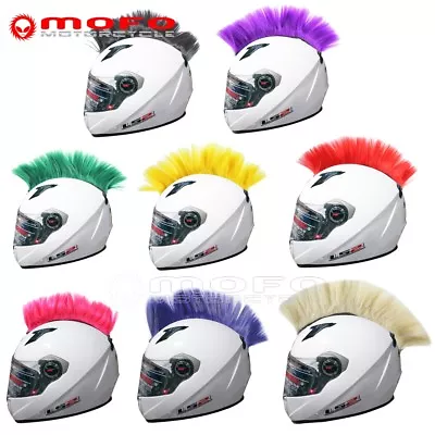 Motorbike Ski Snowboard ATV Helmet Colorful Mohawk Hair 8 Colors Universal Fit • $10.67