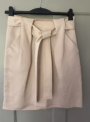 $15.85 • Buy Zara Blush Pink Knee-Length Skirt With Tie Detail, Size S - Excellent Condition