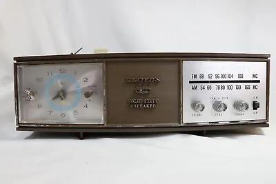 $89 • Buy Vintage 1960's Lloyds AM / FM Radio Clock Tested & Works 11  Long #5J96G Japan