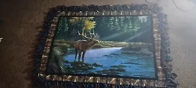 Elk Plush Throw Blanket54x36! • $39.99