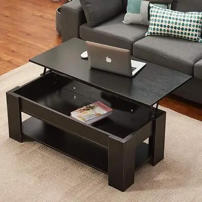 Wooden Coffee Table With Storage Lift Top Up Drawer Desk Living Room Tea Table • £52.99