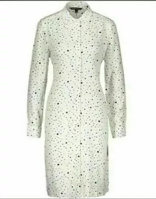 £29.99 • Buy New ISABELLA OLIVER Freya Maternity Shirt Dress Polka Dot Size 3 Uk 12 RRP £140