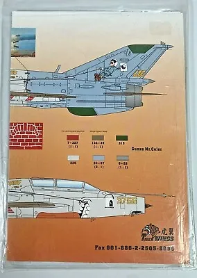 Tiger Wings Decals 1/32 32-121 A Fishbed Mig-21 Stress Team NIP • $20