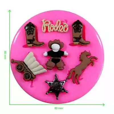 Cowboy Rodeo Sheriff Horse Silicone Mould By Fairie Blessings • £8