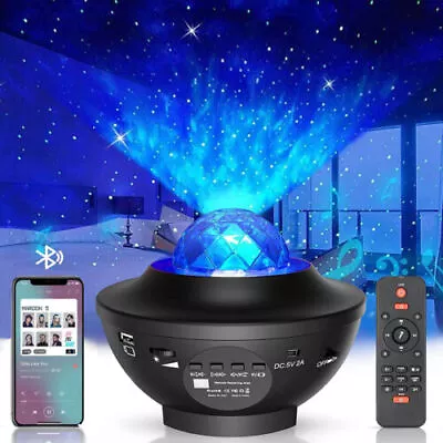 Galaxy Projector Night Light Starry Star Moon Bluetooth Music Lamp W/ Remote • $8.23