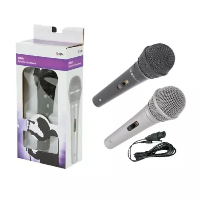 QTX Dynamic Vocal Microphone For Karaoke Recording PA DJ Inc 3M Lead XLRF Jack • £7.99