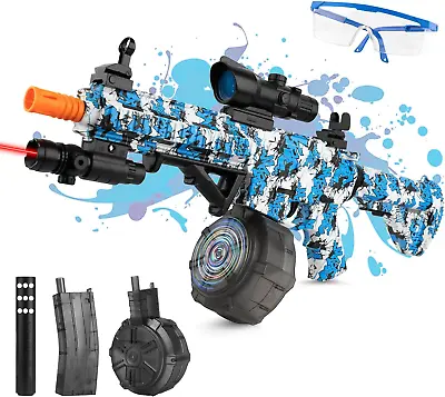 Electric Gel Ball Blaster With Drum Automatic And Manual Splatter Blue • $40.01