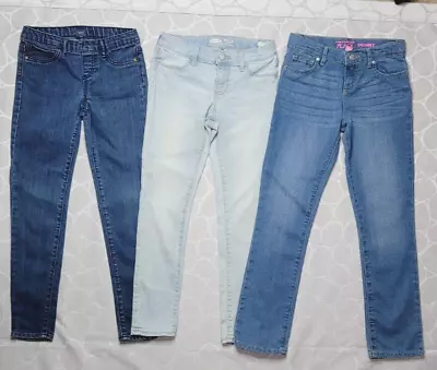 Youth Girls Denim Lot Size 10 Skinny Jeans Stretch Place Gap Kids Old Navy • $12.64