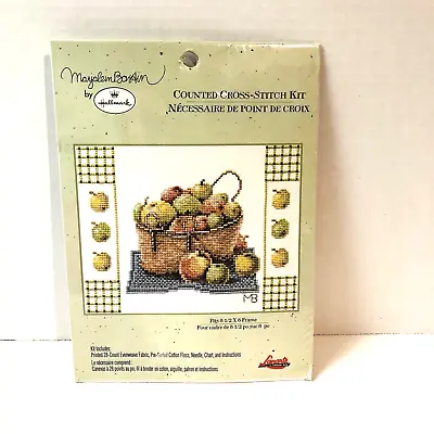 Hallmark Marjolein Bastin Counted Cross Stitch Kit 115706 Apple Basket Farm NEW • $14.99