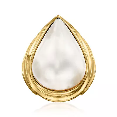 Vintage Cultured Mabe Pearl Ring In 14kt Yellow Gold. Size 6 • $1536.50